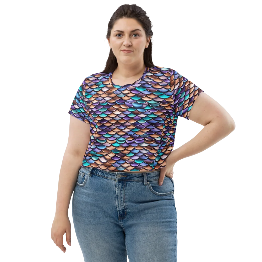 Prismatic Scales on Crop Tee — Front