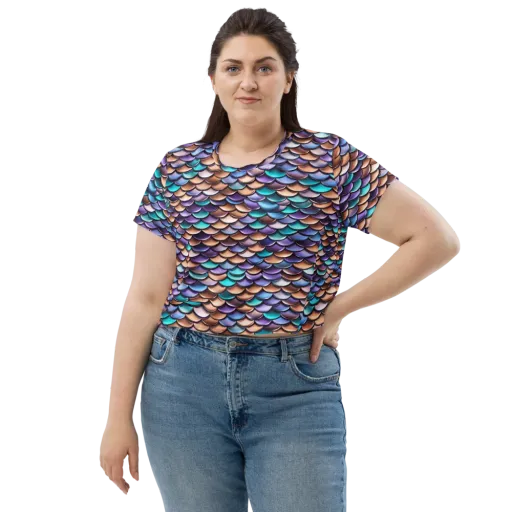 Prismatic Scales on a Crop Tee