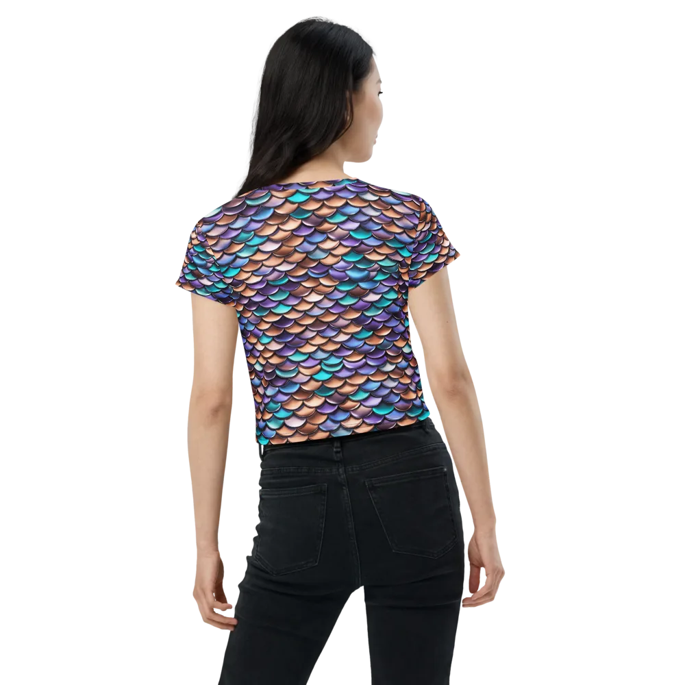Prismatic Scales on Crop Tee — Back