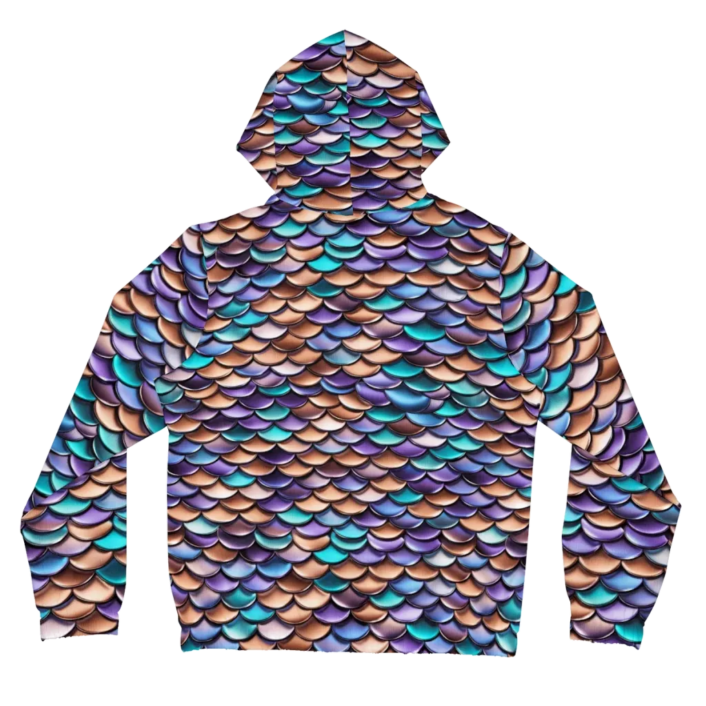 Prismatic Scales on Women's Full-Zip Hoodie — Back