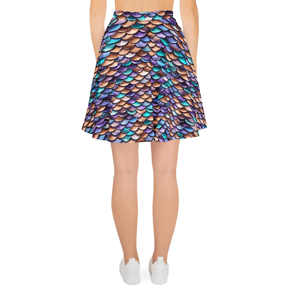 Prismatic Scales on Skater Skirt — Back