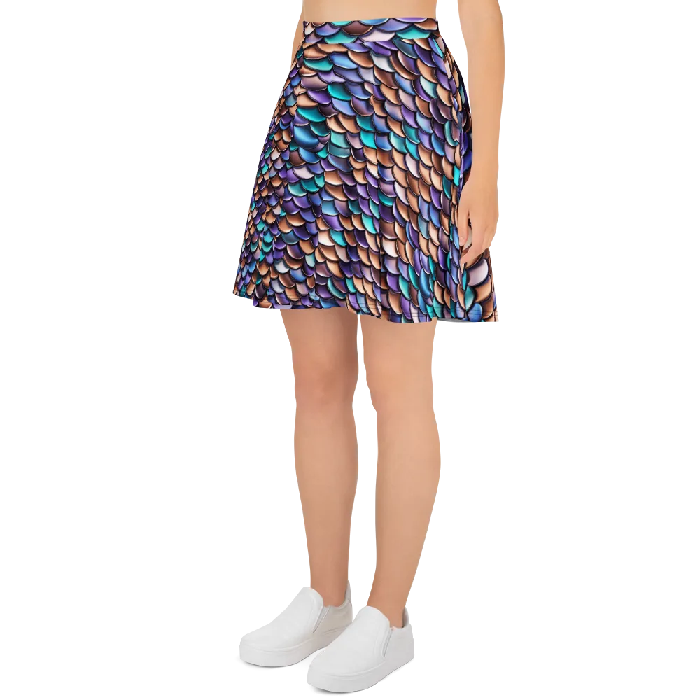 Prismatic Scales on Skater Skirt — Left