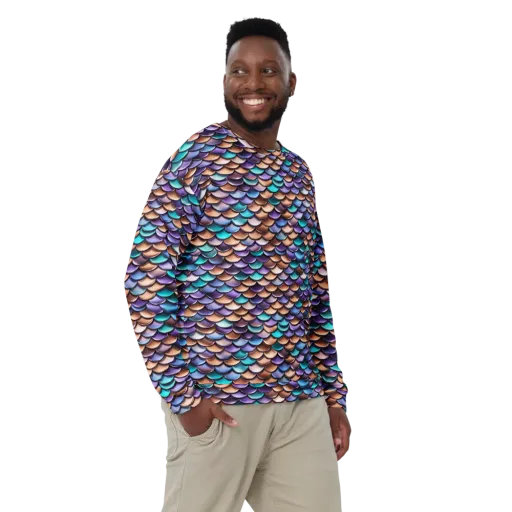 Prismatic Scales on a Sweatshirt