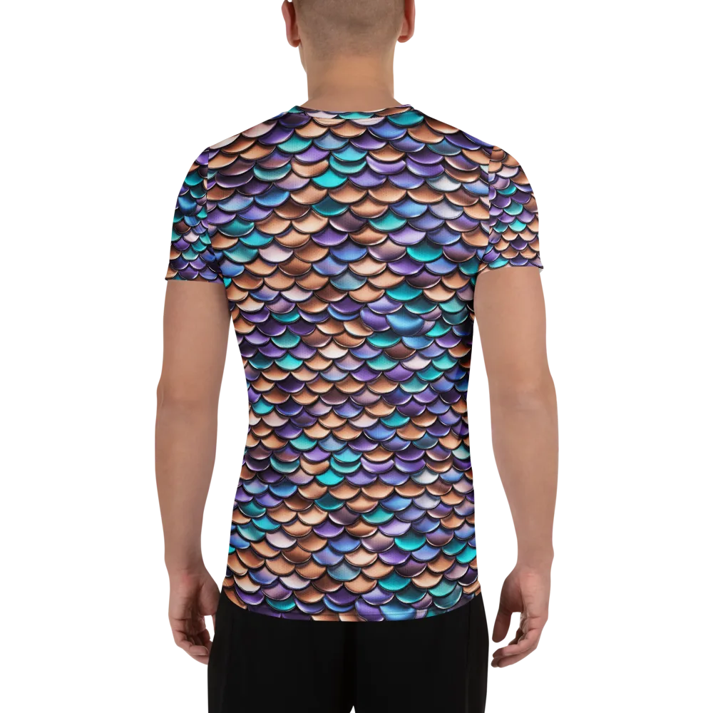 Prismatic Scales on Men's Athletic T-Shirt — Back