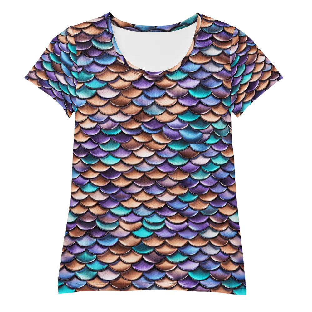 Prismatic Scales on Women's Athletic T-Shirt — Front