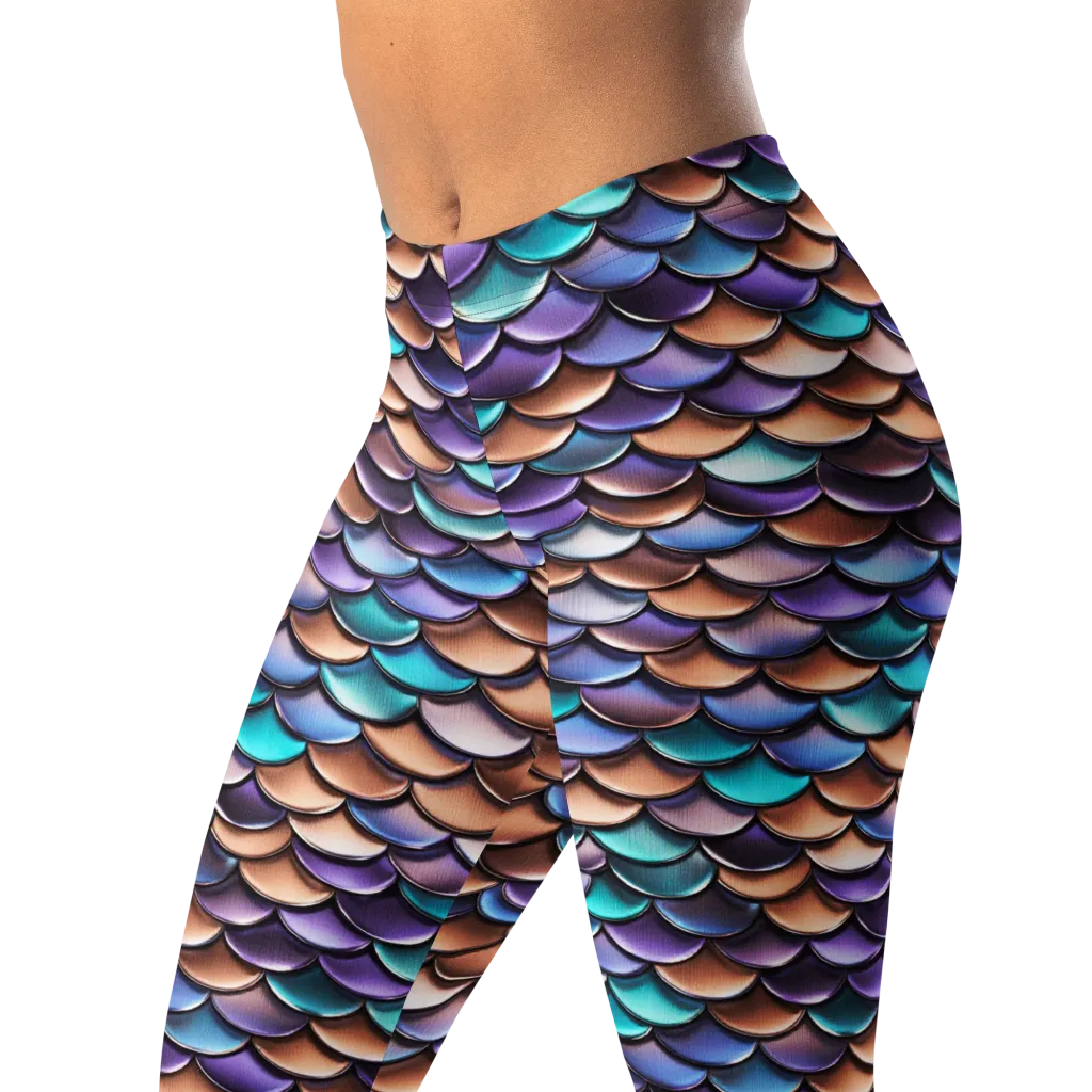 Prismatic Scales on Leggings — Left Front