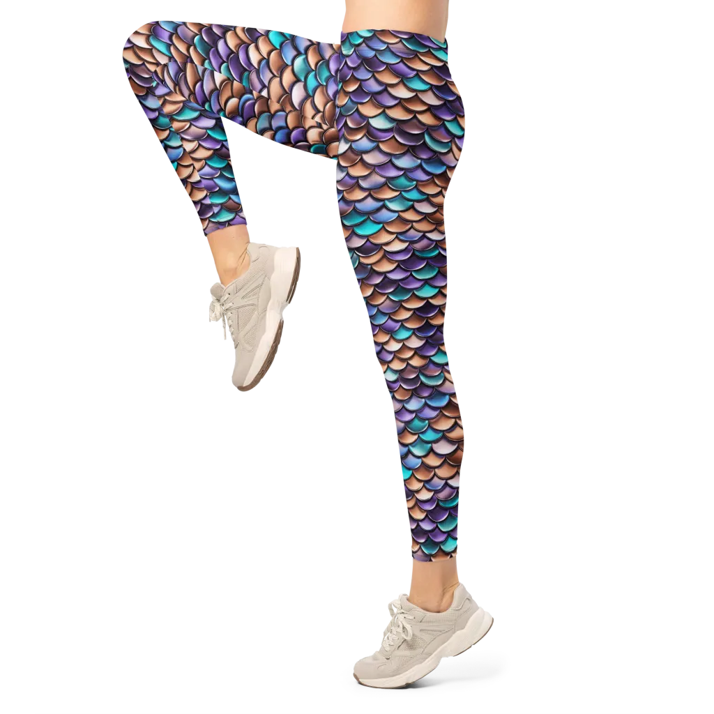 Prismatic Scales on Leggings — Left