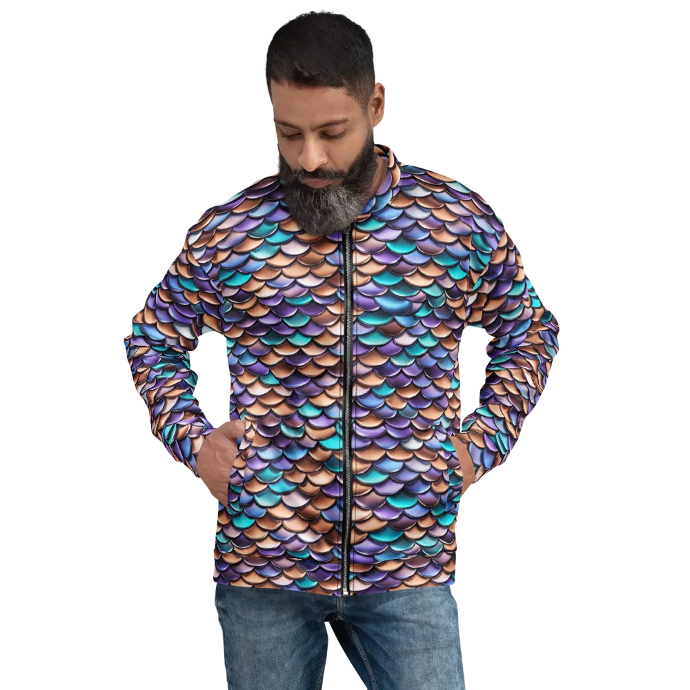 Prismatic Scales on Bomber Jacket — Front
