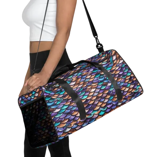 Prismatic Scales on a Duffle Bag