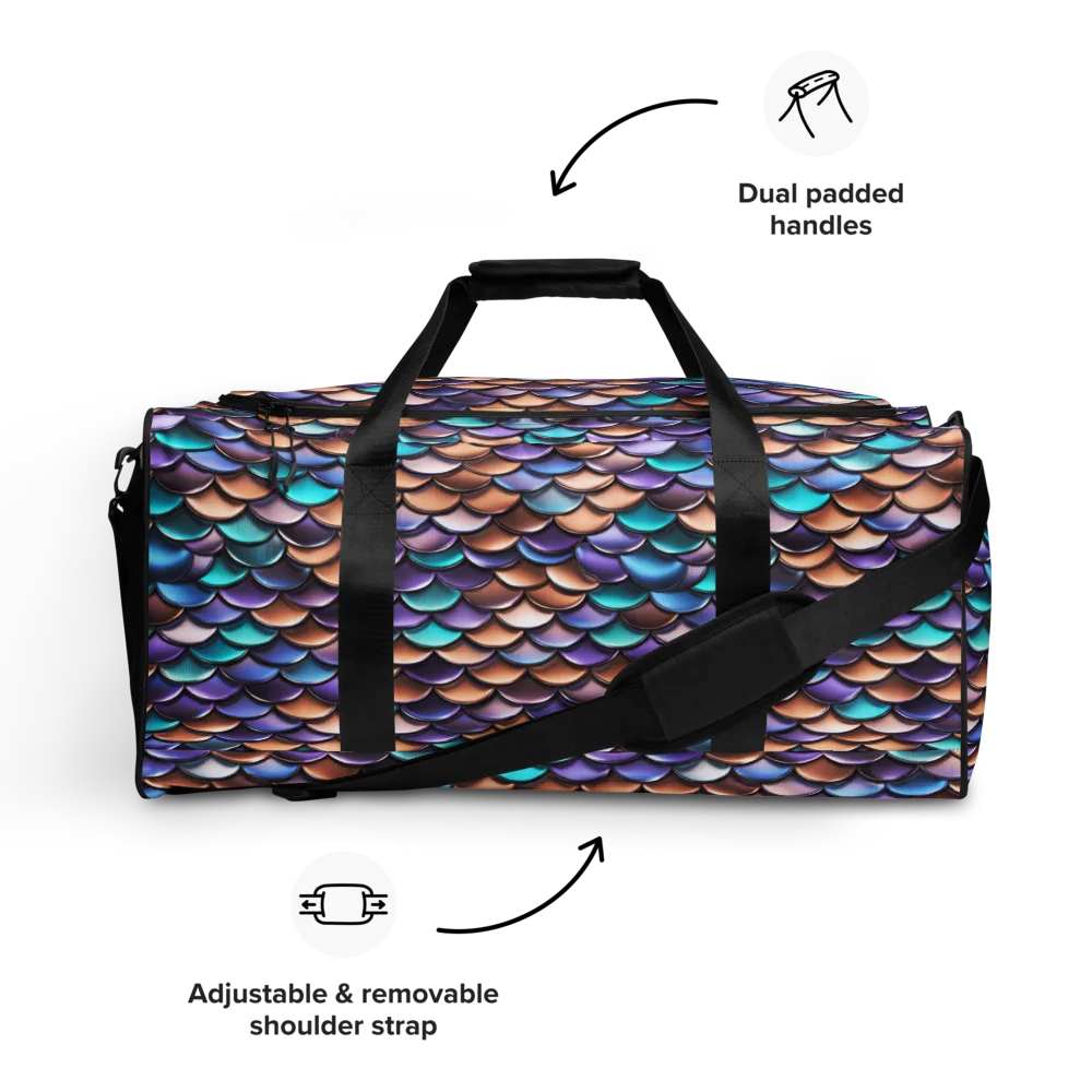Prismatic Scales on Duffle Bag — Front
