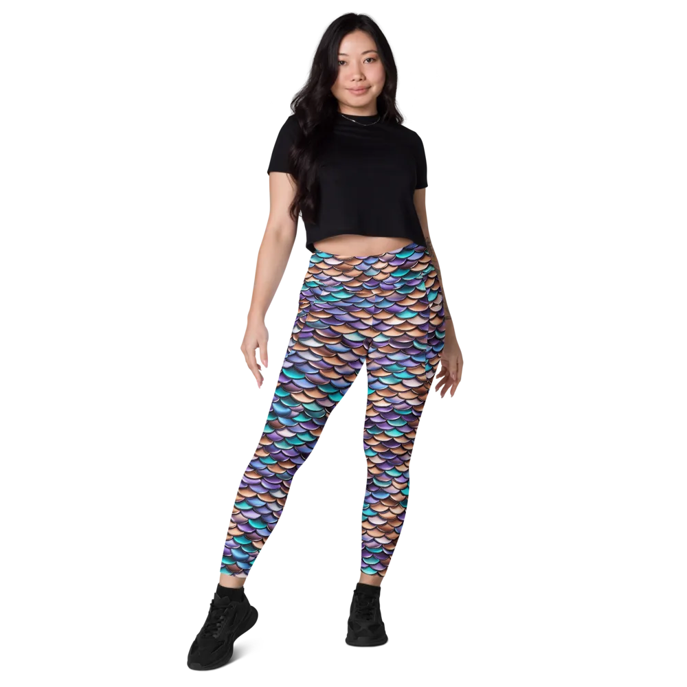 Prismatic Scales on Leggings with Pockets — Front