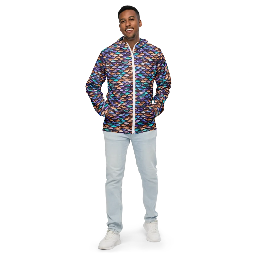Prismatic Scales on Men's Windbreaker — Front