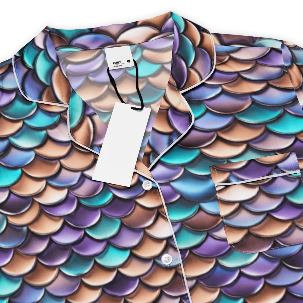 Prismatic Scales on Women's Short Sleeve Pajama Top — Product details