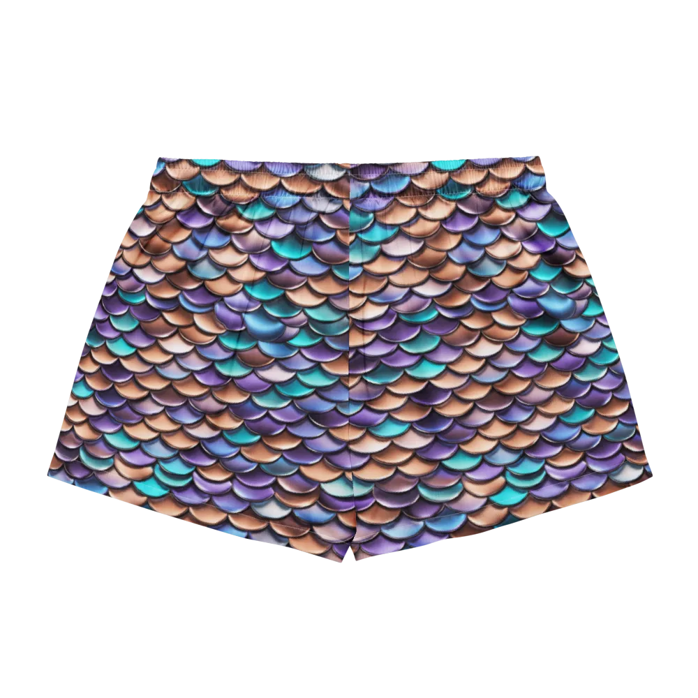 Prismatic Scales on Women's Pajama Shorts — Back