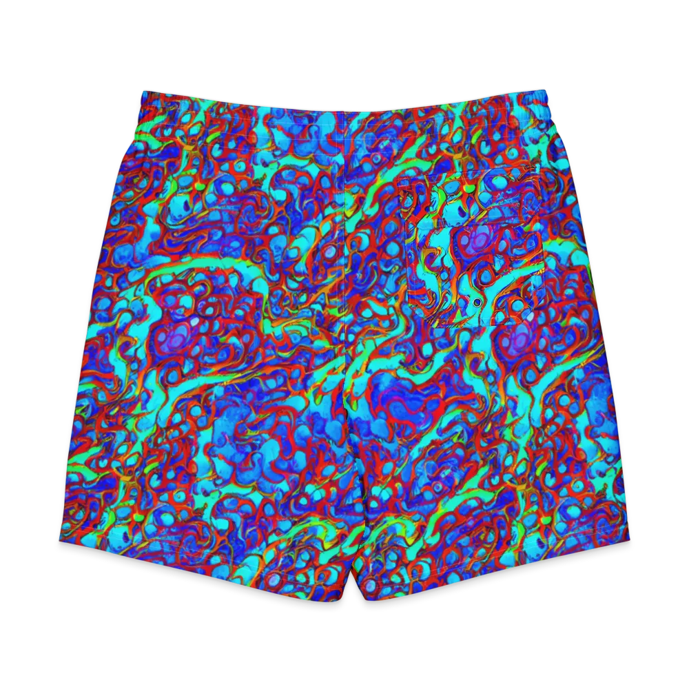 Aqua Anarchy on Men's Board Shorts — Back