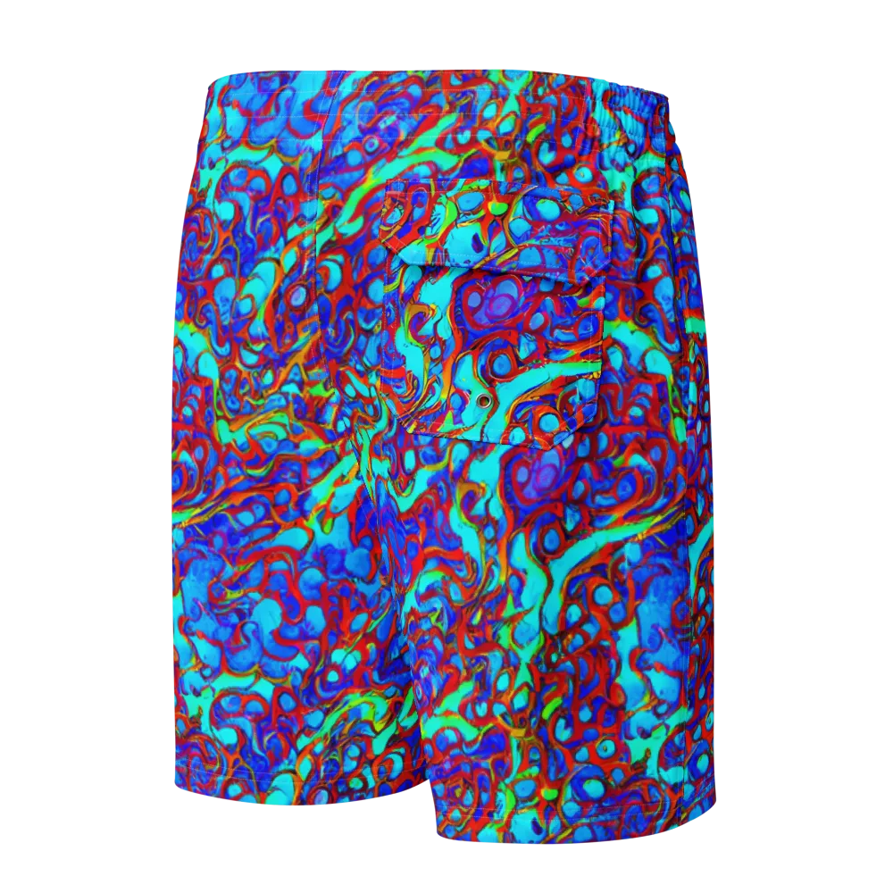 Aqua Anarchy on Men's Board Shorts — Back