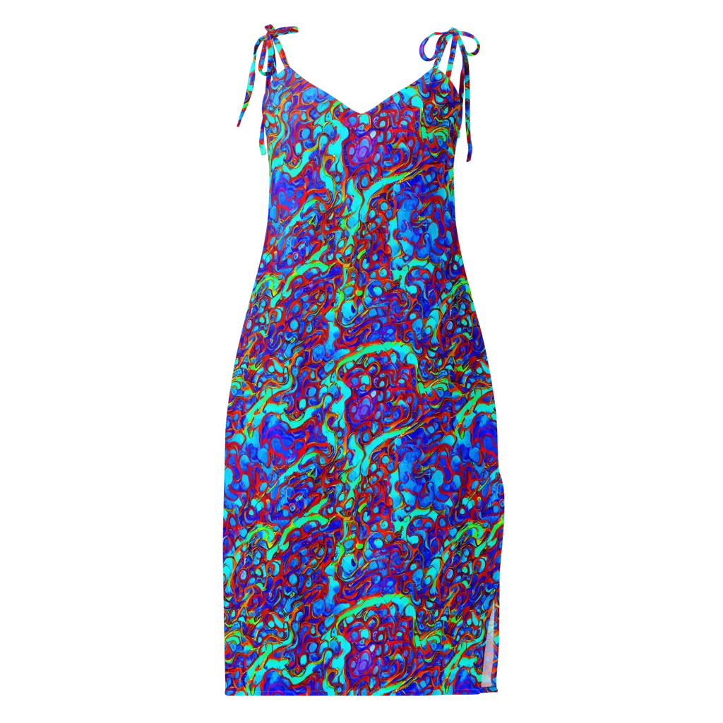 Aqua Anarchy on Slip Dress — Front