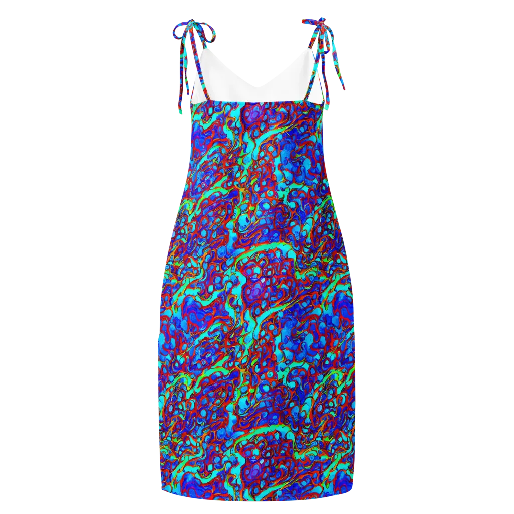 Aqua Anarchy on Slip Dress — Back