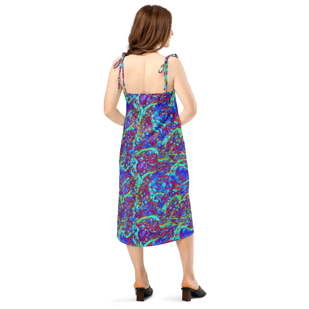 Aqua Anarchy on Slip Dress — Back