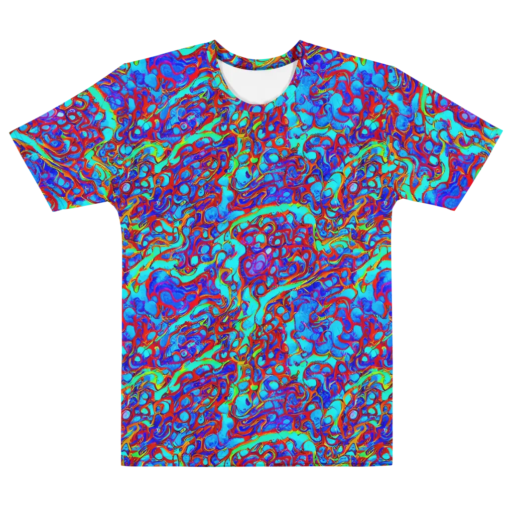 Aqua Anarchy on Men's Cotton Crew Neck T-Shirt — Front