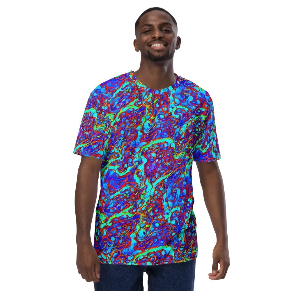 Aqua Anarchy on Men's Crew Neck T-Shirt — Front