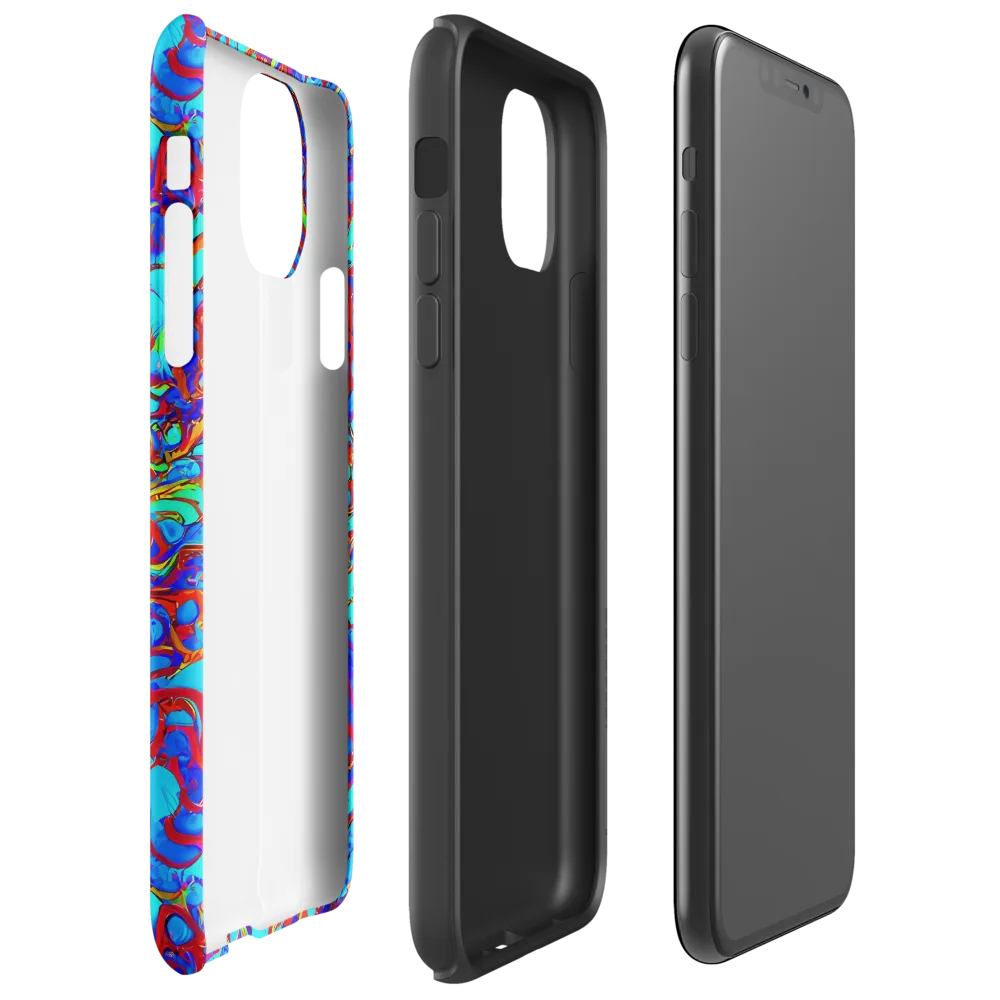 Aqua Anarchy on Tough Case for iPhone® — Right