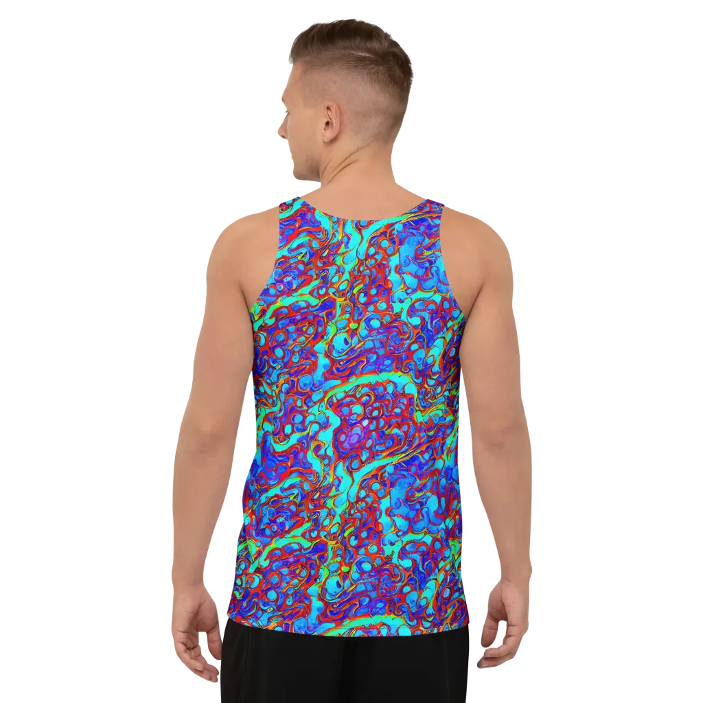 Aqua Anarchy on Men's Tank Top — Back
