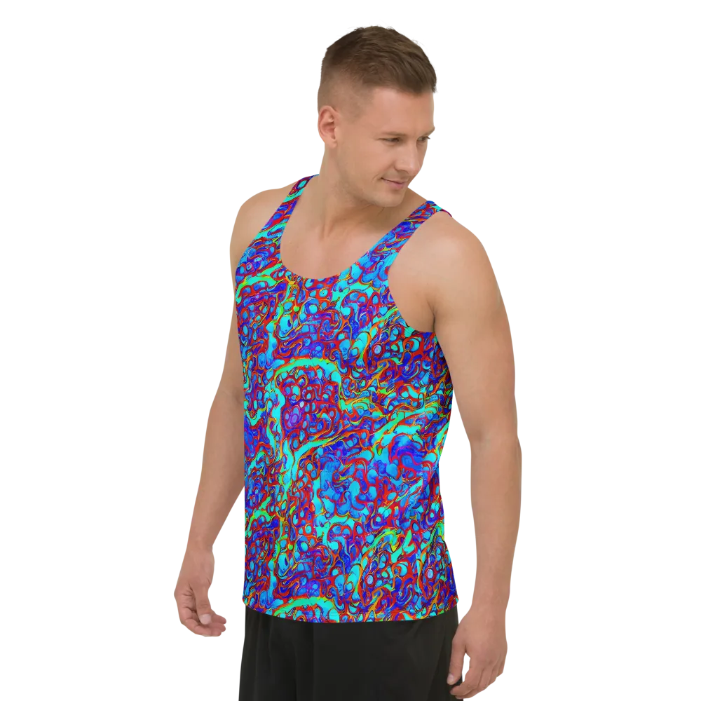 Aqua Anarchy on Men's Tank Top — Left Front