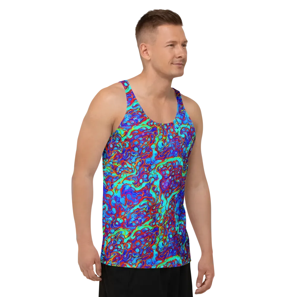 Aqua Anarchy on Men's Tank Top — Right Front