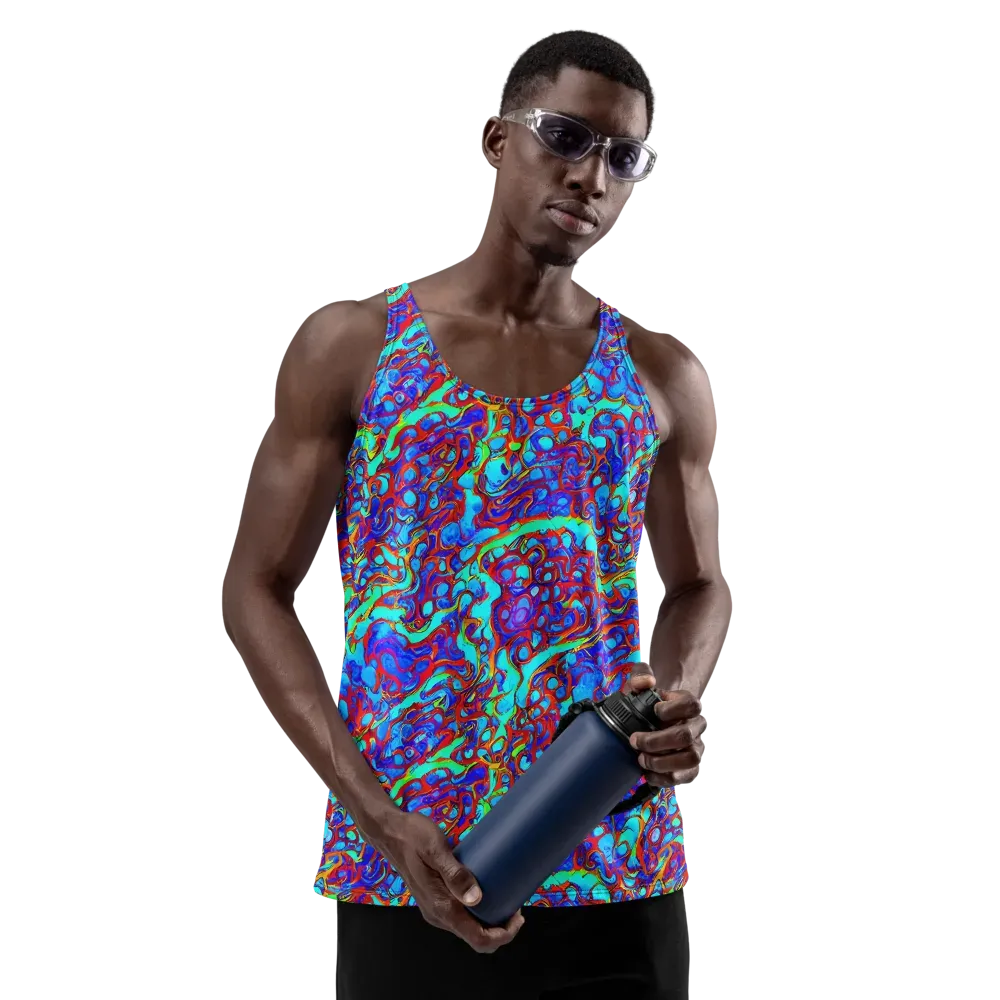 Aqua Anarchy on Men's Tank Top — Front