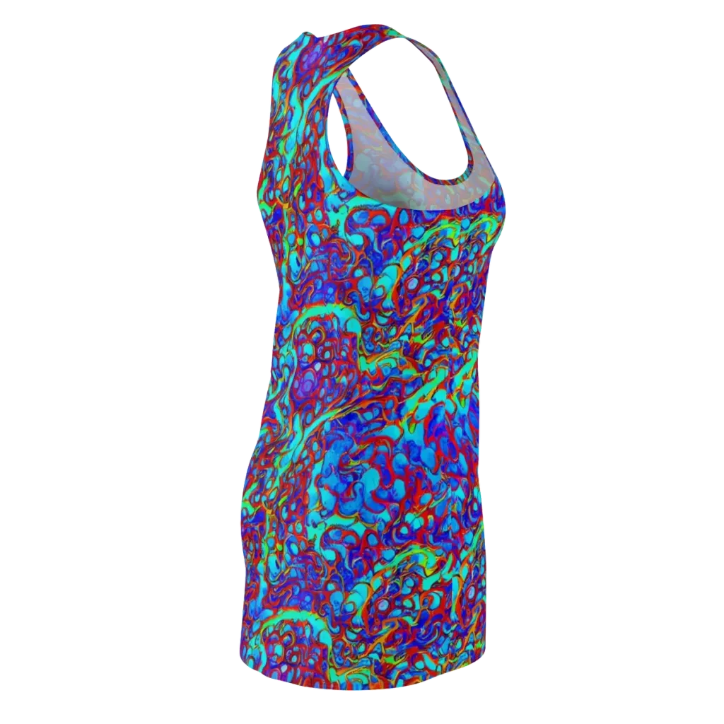 Aqua Anarchy on Racerback Dress — Back Side