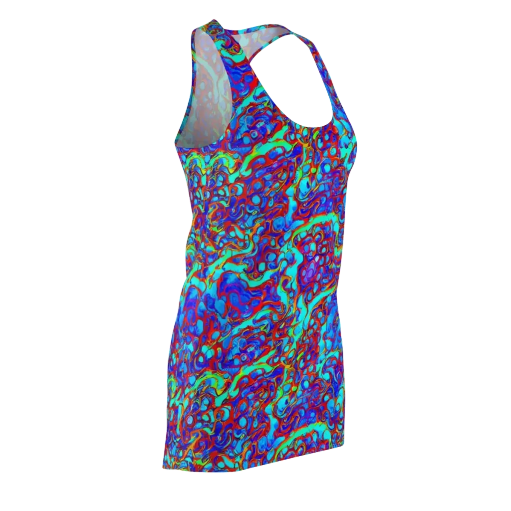 Aqua Anarchy on Racerback Dress — Front Side