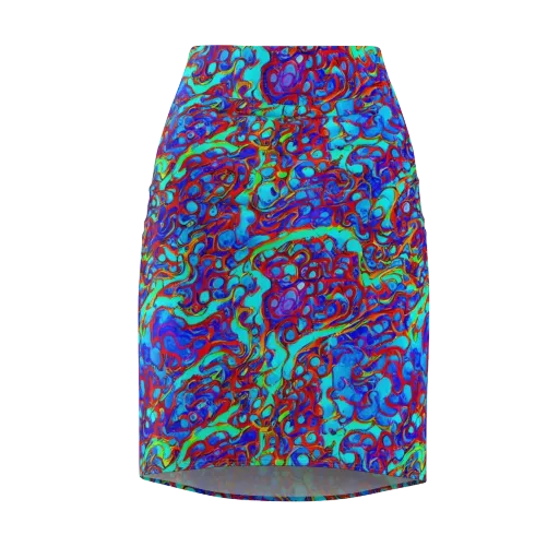 Aqua Anarchy on a Pencil Skirt