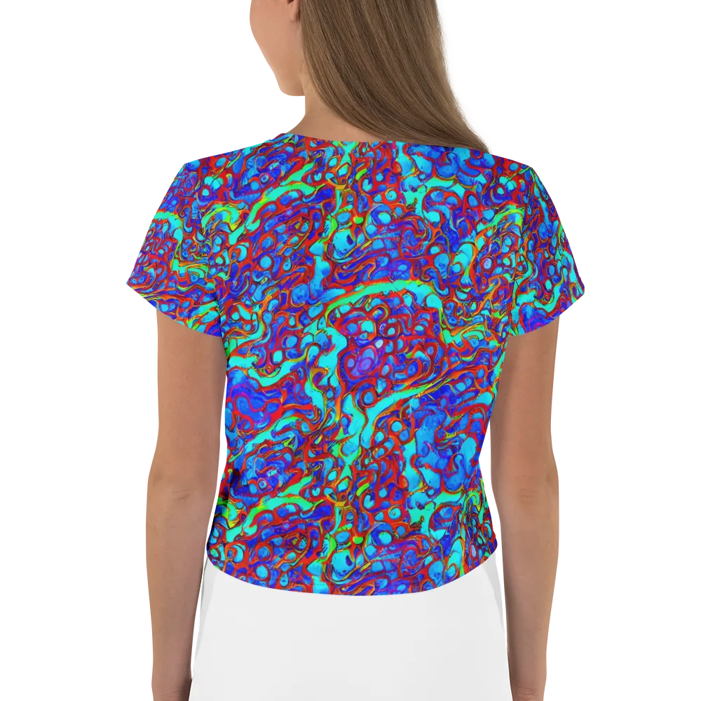 Aqua Anarchy on Crop Tee — Back