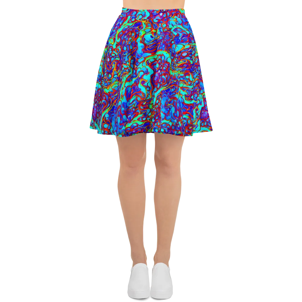 Aqua Anarchy on Skater Skirt — Front