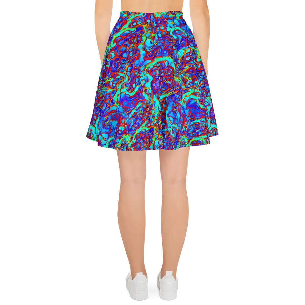 Aqua Anarchy on Skater Skirt — Back