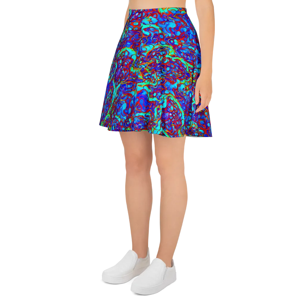 Aqua Anarchy on Skater Skirt — Left
