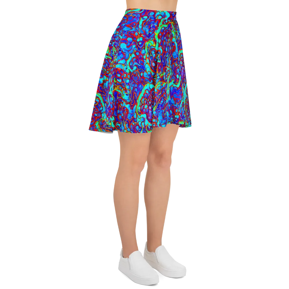 Aqua Anarchy on Skater Skirt — Right