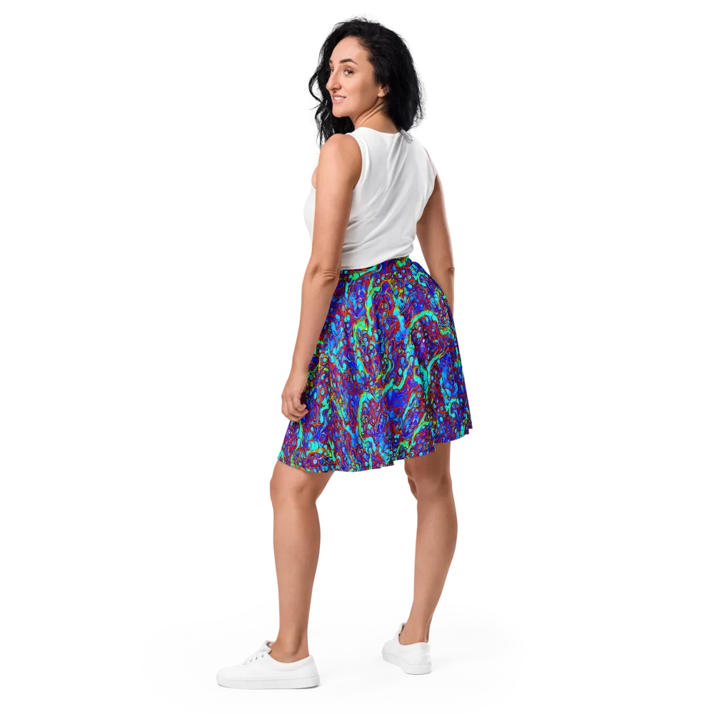 Aqua Anarchy on Skater Skirt — Back