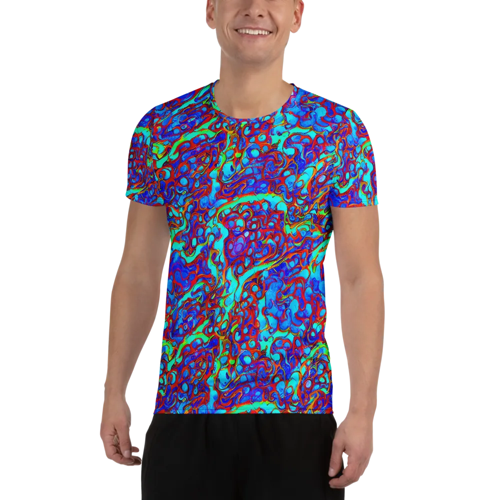 Aqua Anarchy on Men's Athletic T-Shirt — Front