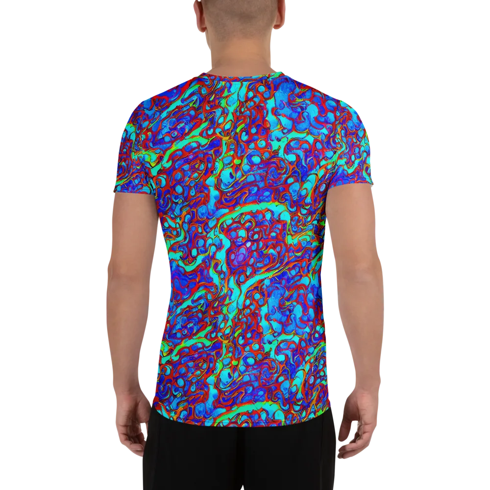 Aqua Anarchy on Men's Athletic T-Shirt — Back