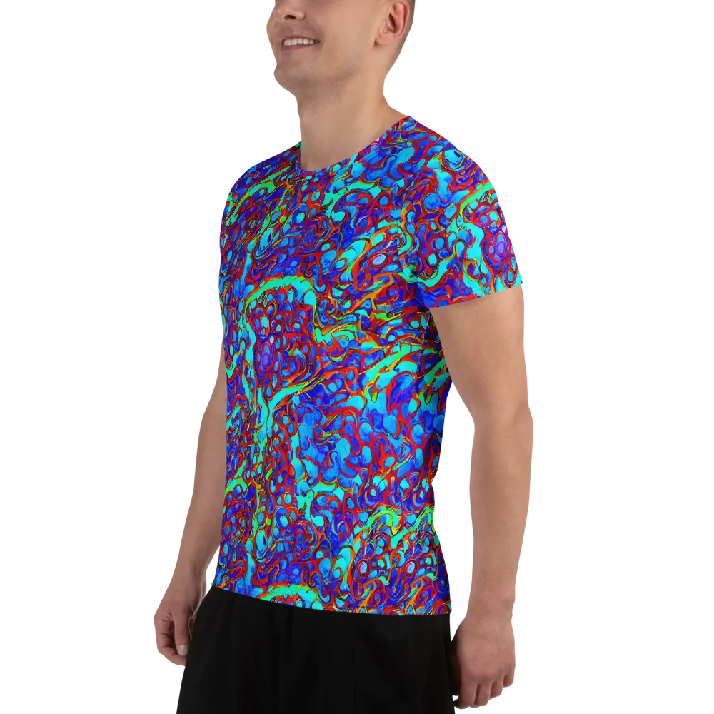 Aqua Anarchy on Men's Athletic T-Shirt — Left
