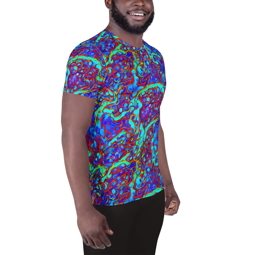 Aqua Anarchy on Men's Athletic T-Shirt — Right