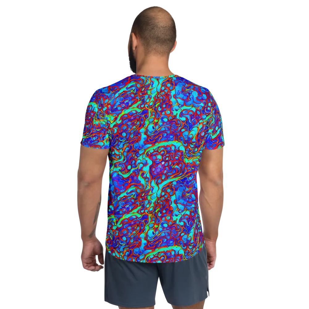 Aqua Anarchy on Men's Athletic T-Shirt — Back