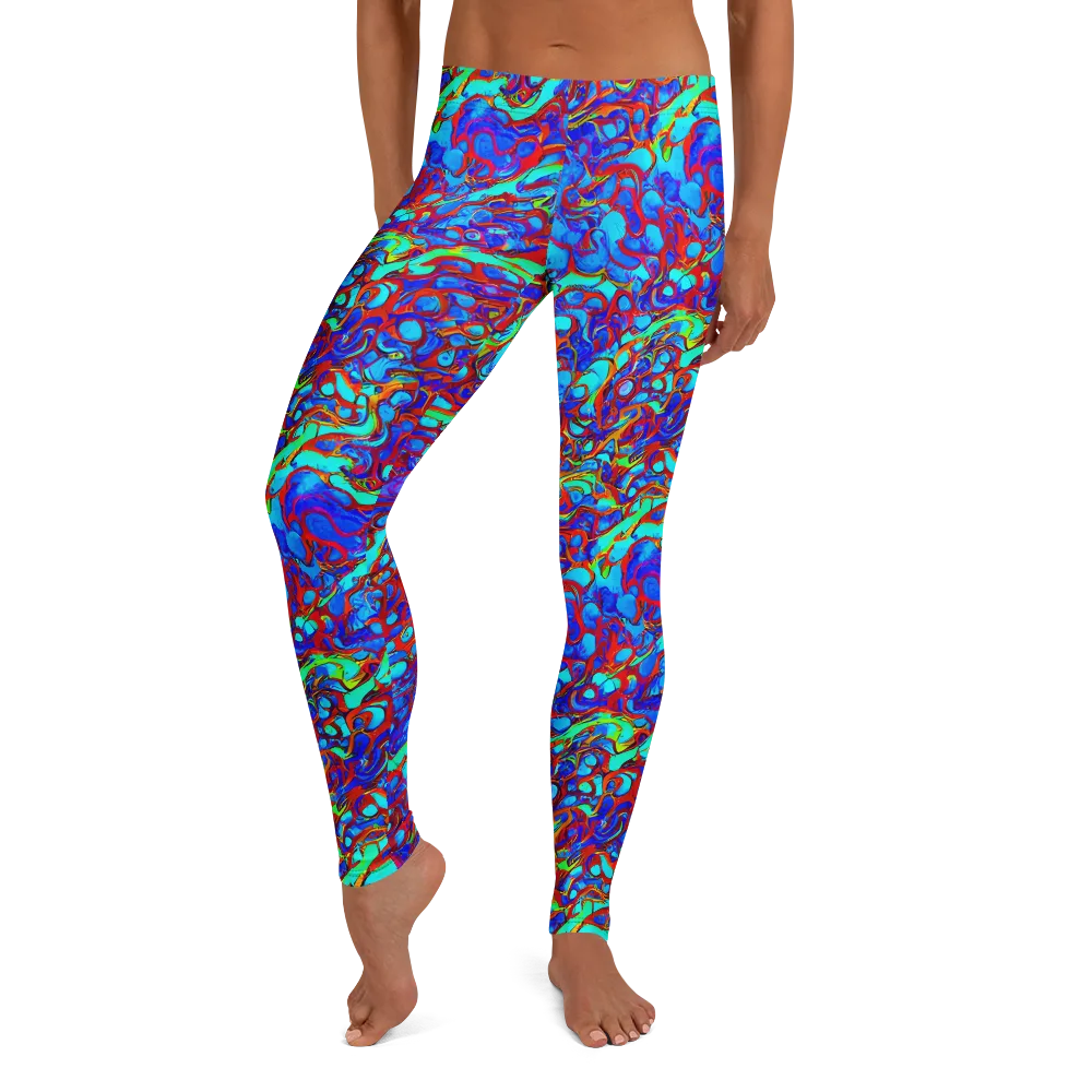 Aqua Anarchy on Leggings — Front