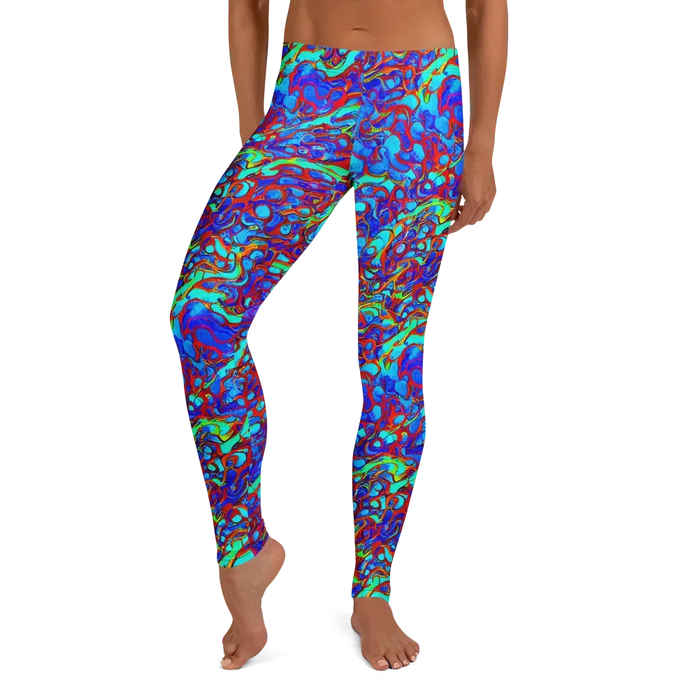 Aqua Anarchy on Leggings — Front