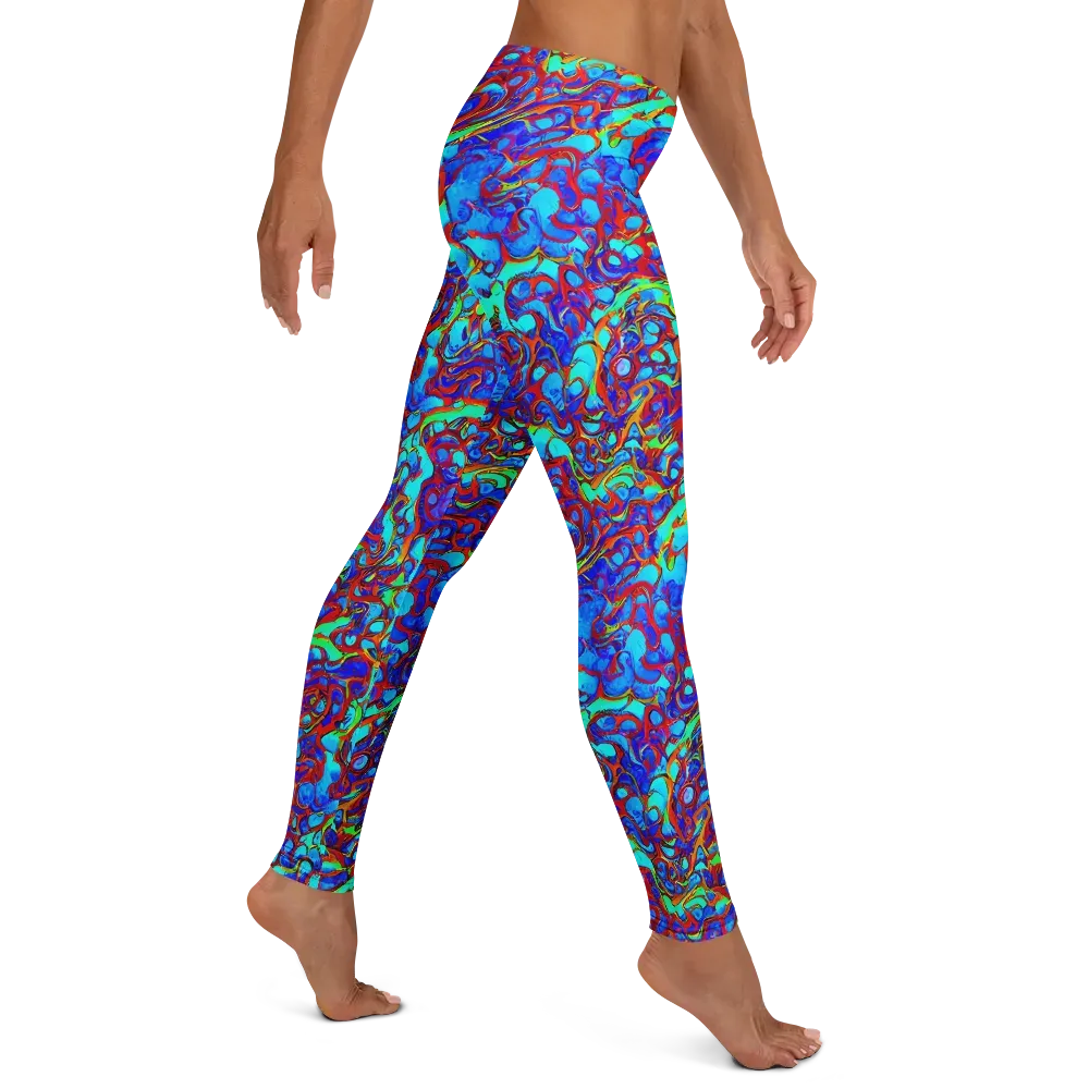 Aqua Anarchy on Leggings — Right