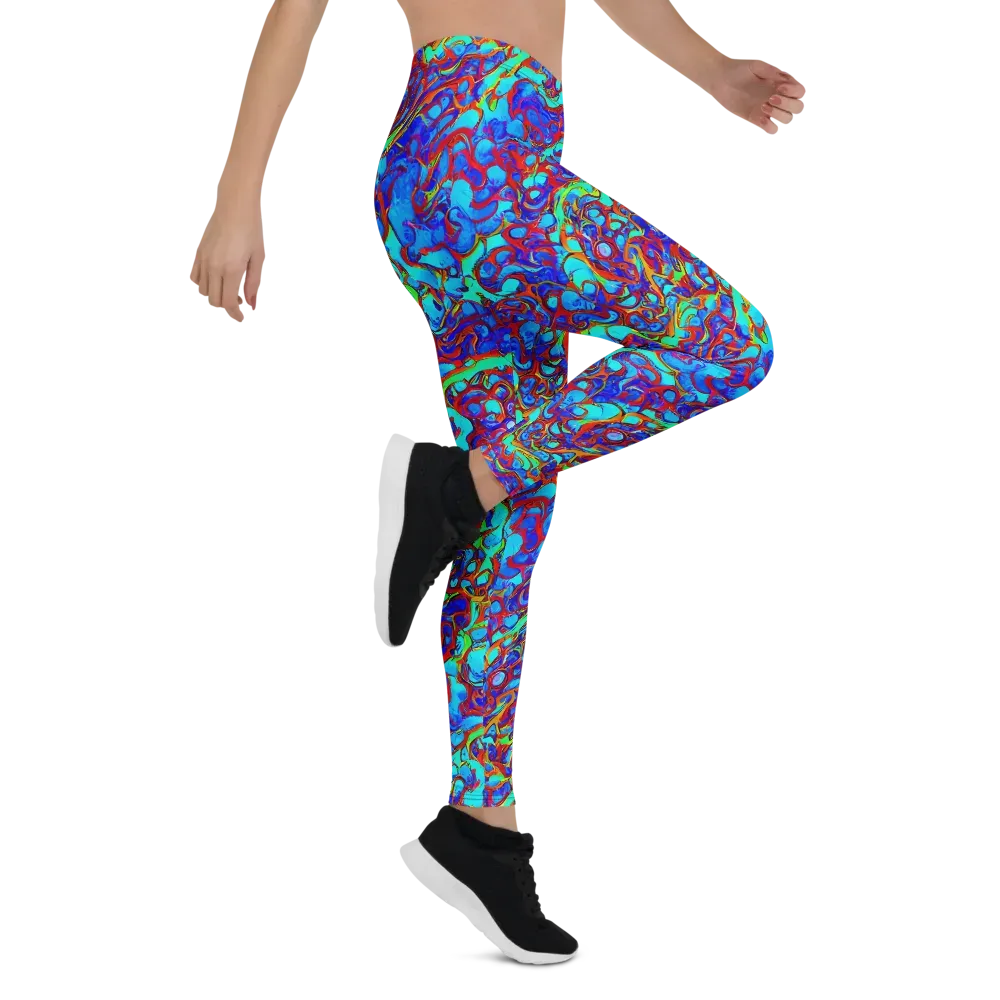 Aqua Anarchy on Leggings — Right
