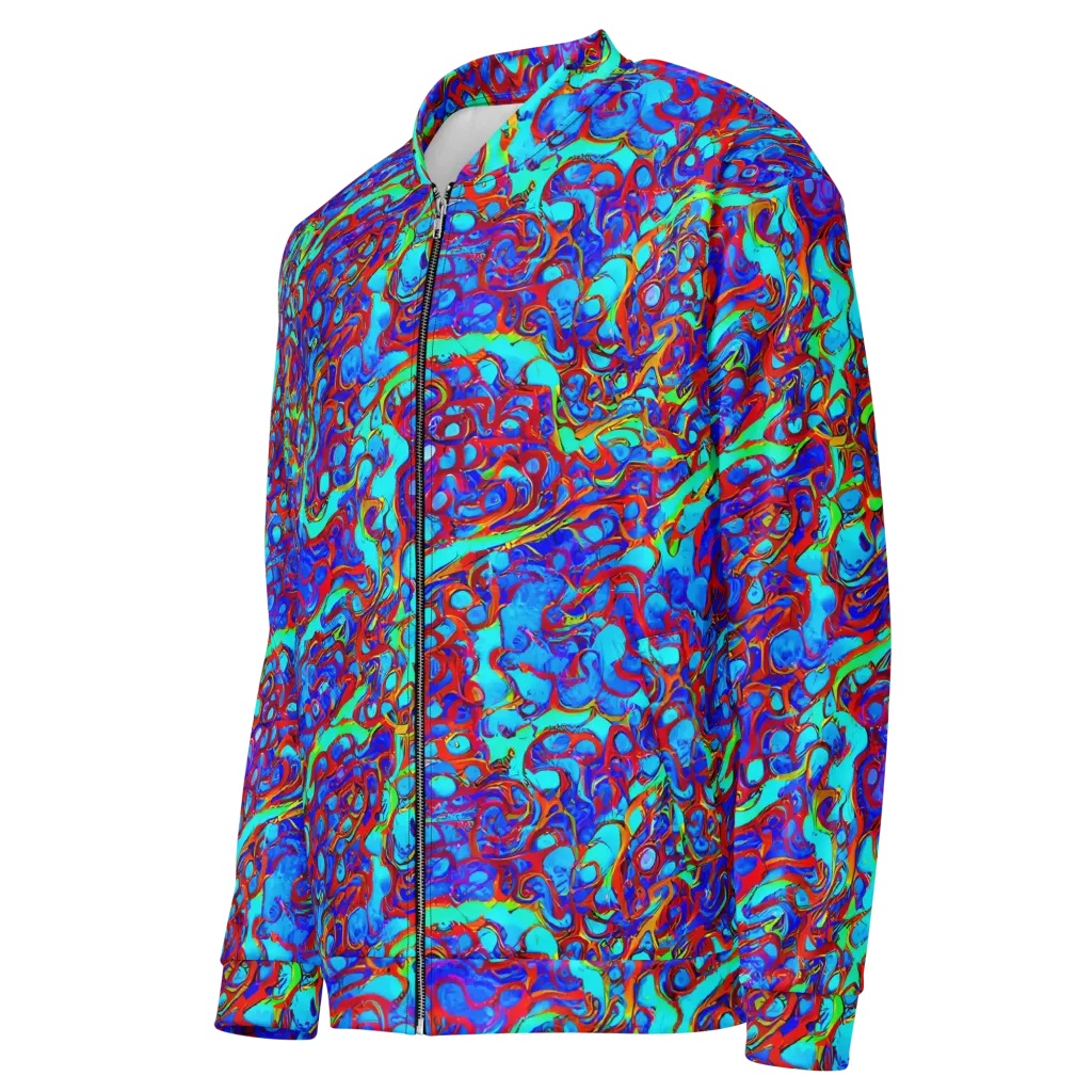Aqua Anarchy on Bomber Jacket — Left Front
