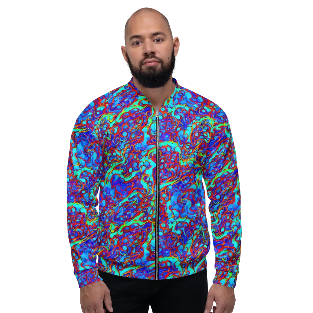 Aqua Anarchy on Bomber Jacket — Front